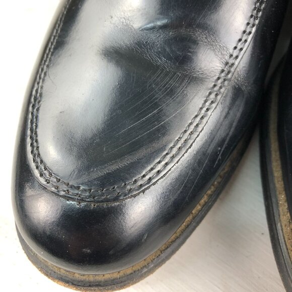 Park Place Men's Size 10D Black Leather Closed Toe Slip On Dress Shoes Loafers - Picture 6 of 16